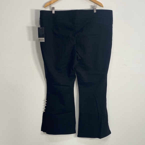 Slim Factor by Investments Kick Flare Pants  3X Black - Picture 4 of 11